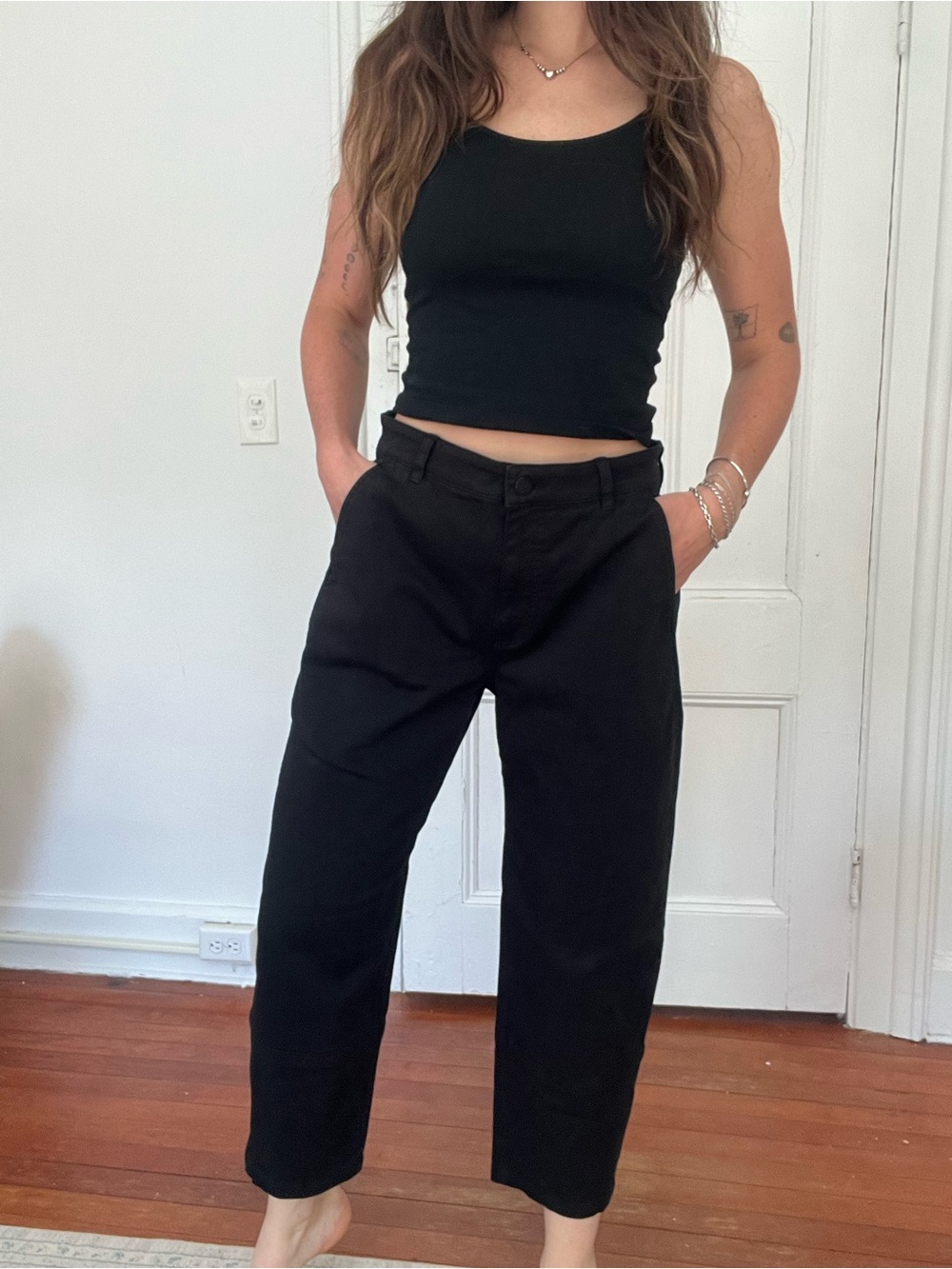 Everlane Utility Barrel Pant in Black